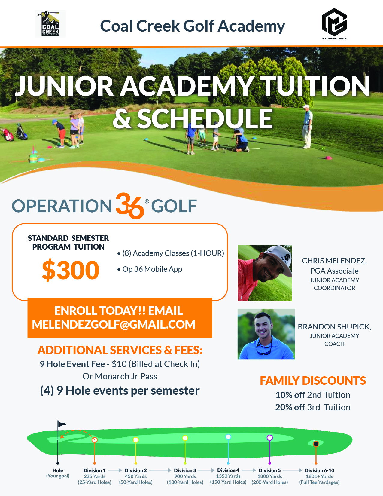 Junior Academy Tuition Schedule 1